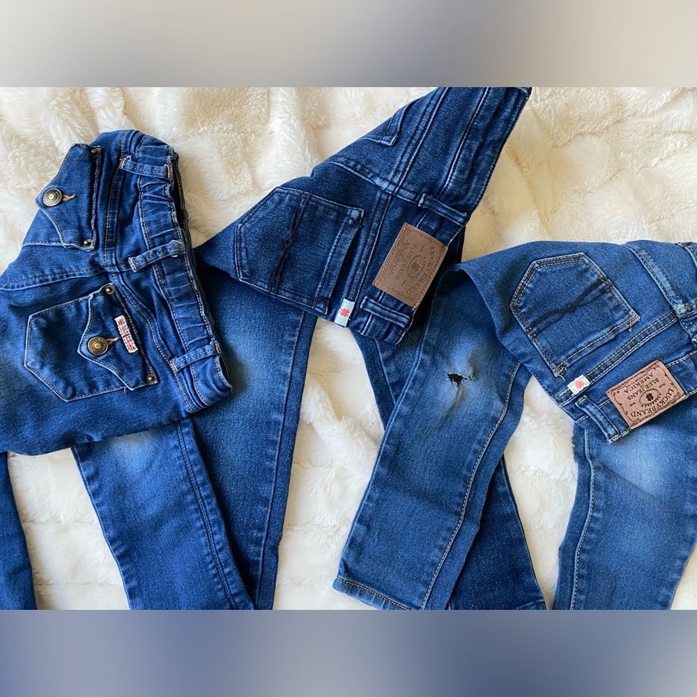 Hudson and Lucky Brand 4T girl jeans bundle.